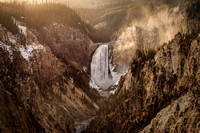 Lower Falls of the Yellowstone Storm Light
